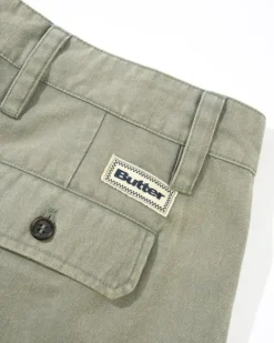 Denim Shorts|Shorts-Butter Goods Pleated Shorts, Washed Fatigue