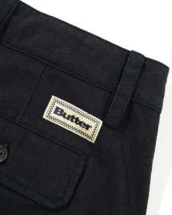 Denim Jeans|Pants-Butter Goods Pleated Trousers, Washed Black
