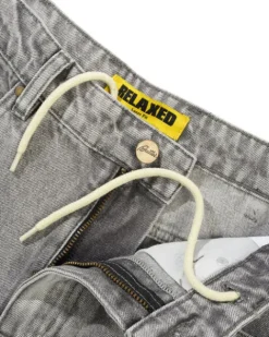 Denim Jeans|Pants-Butter Goods Racer Denim Jeans, Grey Wash