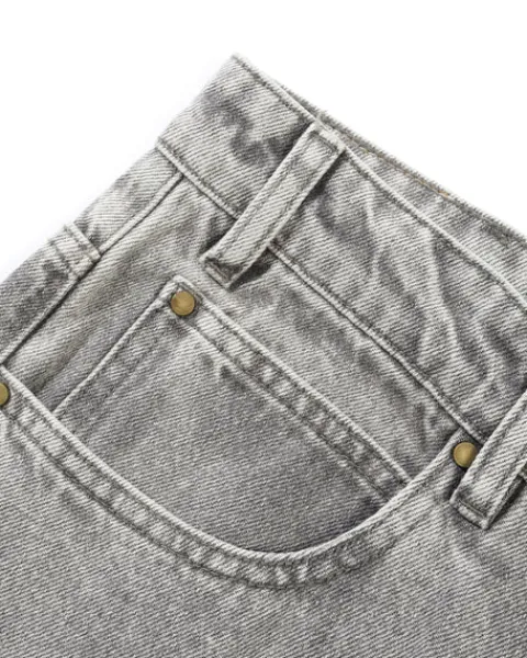 Denim Jeans|Pants-Butter Goods Racer Denim Jeans, Grey Wash