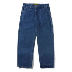 Denim Jeans|Pants-Butter Goods Racer Denim Jeans, Washed Dark Blue