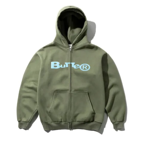 Zip-Thru Hoods|Pullover Hoods-Butter Goods Regitered Zip-Thru Hood, Du Ary