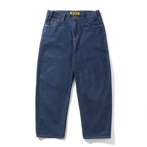 Denim Jeans|Pants-Butter Goods Relaxed Denim Jeans, Dark Indigo