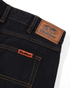 Denim Jeans|Pants-Butter Goods Relaxed Denim Jeans, Washed Black