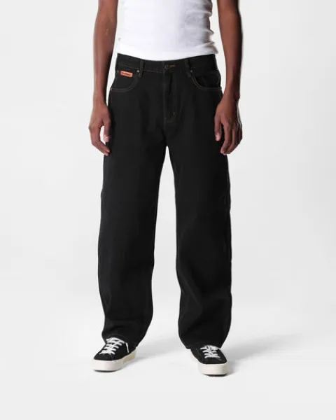 Denim Jeans|Pants-Butter Goods Relaxed Denim Jeans, Washed Black