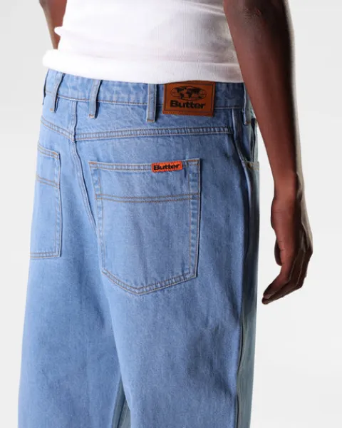 Denim Jeans|Pants-Butter Goods Relaxed Denim Jeans, Washed Indigo