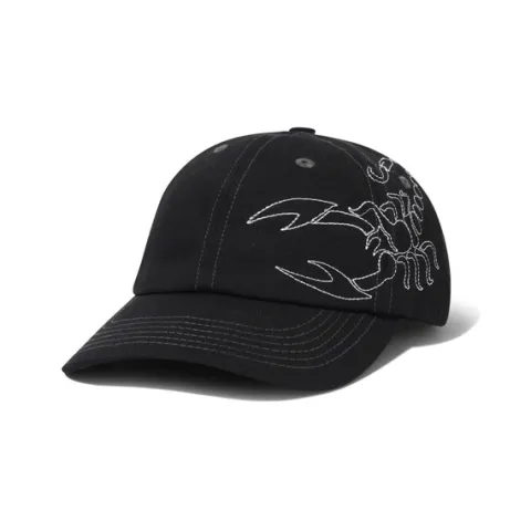Hats|Beanies-Butter Goods Scorpion 6 Panel Cap, Black