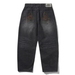 Denim Jeans|Pants-Butter Goods Scorpion Stitch Denim Jeans, Slub Black