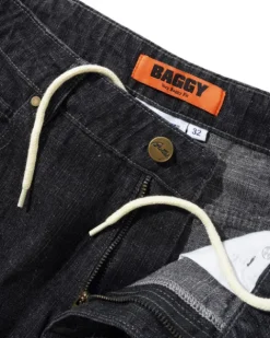 Denim Jeans|Pants-Butter Goods Scorpion Stitch Denim Jeans, Slub Black