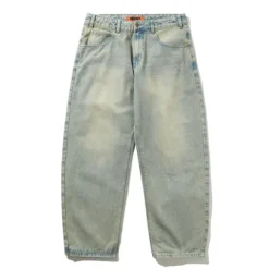 Denim Jeans|Pants-Butter Goods Scorpion Stitch Denim Jeans, Tinted Light Blue