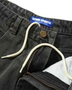 Denim Shorts|Shorts-Butter Goods Scorpion Stitch Denim Shorts, Slub Black