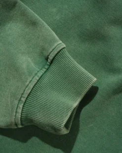 Zip-Thru Hoods|Pullover Hoods-Butter Goods crubbed Crewneck, Fern