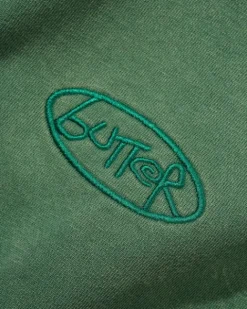 Zip-Thru Hoods|Pullover Hoods-Butter Goods crubbed Crewneck, Fern