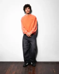 Zip-Thru Hoods|Pullover Hoods-Butter Goods crubbed Crewneck, Fern