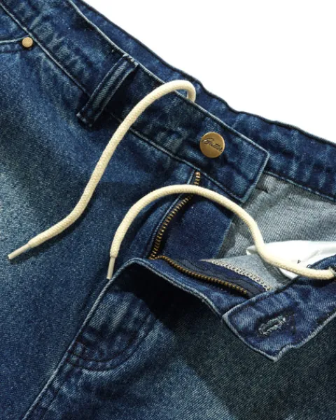 Denim Jeans|Pants-Butter Goods Spike Denim Jeans, Distressed Indigo