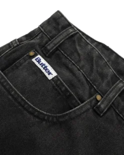 Denim Jeans|Pants-Butter Goods Spike Denim Jeans, Faded Black