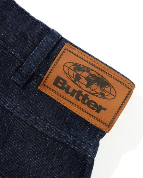 Denim Jeans|Pants-Butter Goods Straight Leg Denim Jeans, Dark Indigo