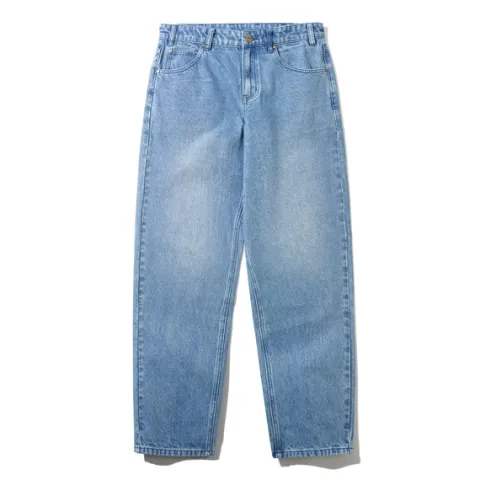Denim Jeans|Pants-Butter Goods Straight Leg Denim Jeans, Distressed Indigo