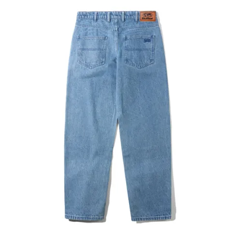 Denim Jeans|Pants-Butter Goods Straight Leg Denim Jeans, Distressed Indigo
