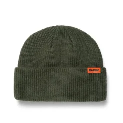 Hats|Beanies-Butter Goods Tall Wharfie Beanie, Army
