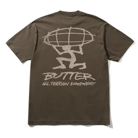 T-Shirts-Butter Goods Terrain Tee, Brown