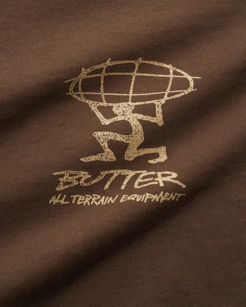 T-Shirts-Butter Goods Terrain Tee, Brown