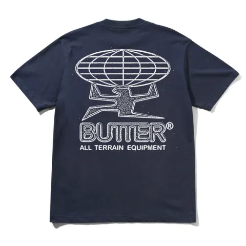 T-Shirts-Butter Goods Terrain Tee, Navy