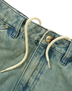 Denim Shorts|Shorts-Butter Goods Trim Denim Shorts, Sunfade Blue