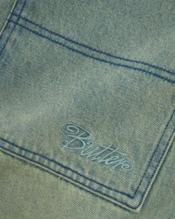 Denim Shorts|Shorts-Butter Goods Trim Denim Shorts, Sunfade Blue