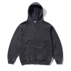Zip-Thru Hoods|Pullover Hoods-Butter Goods Waffe Zip-Thru Hood, Back Overdye
