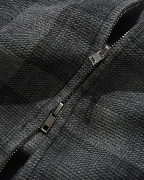 Zip-Thru Hoods|Pullover Hoods-Butter Goods Waffe Zip-Thru Hood, Grey Paid