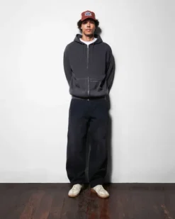 Zip-Thru Hoods|Pullover Hoods-Butter Goods Waffe Zip-Thru Hood, Urchin Overdye