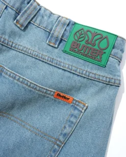 Denim Jeans|Pants-Butter Goods Weathergear Denim Jeans, Distressed Indigo