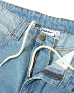 Denim Jeans|Pants-Butter Goods Weathergear Denim Jeans, Distressed Indigo