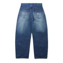 Denim Jeans|Pants-Butter Goods Wide Cut Denim Jeans, Dark Blue Slub