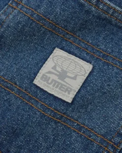Denim Jeans|Pants-Butter Goods Wide Cut Denim Jeans, Mid Blue