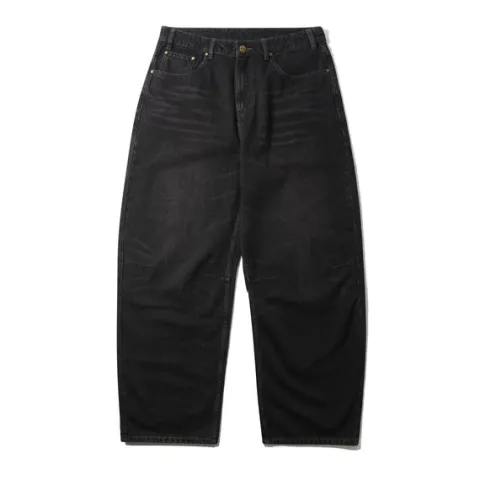 Denim Jeans|Pants-Butter Goods Wide Cut Denim Jeans, Tinted Black