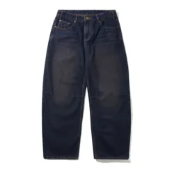 Denim Jeans|Pants-Butter Goods Wide Cut Denim Jeans, Tinted Dark Indigo
