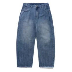 Denim Jeans|Pants-Butter Goods Wide Cut Denim Jeans, Vertical Stripe