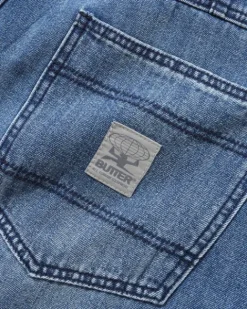 Denim Jeans|Pants-Butter Goods Wide Cut Denim Jeans, Vertical Stripe