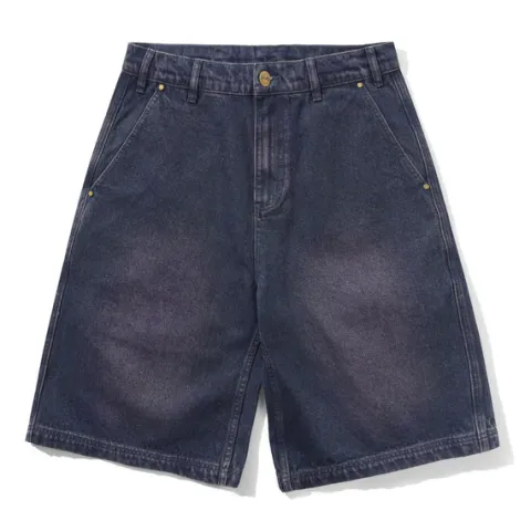 Denim Shorts|Shorts-Butter Goods Work Shorts, Distressed Tinted Indigo