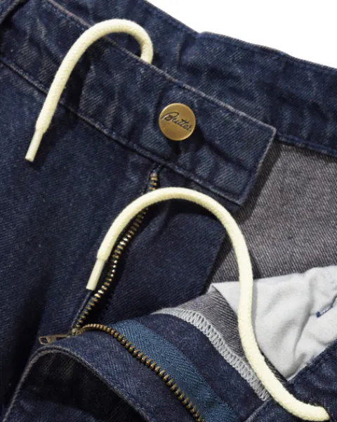 Denim Shorts|Shorts-Butter Goods Work Shorts, Distressed Tinted Indigo